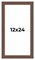 12x24 Wide Barnwood Picture Frame with UV-Resistant Acrylic & Acid Free Backing, Available in 6 Paint Finishes - Grey, Brown, White, and Black